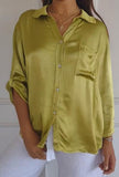 Solid Color Silk Blouse