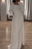 Fishbone Lamb Leg Sleeve Elegant Dress