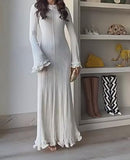 White Long Slim Elegant Dress