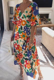 Multicolor Floral Loosen Dress