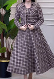 Elegant Plaid Skirt Set