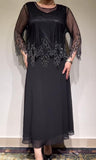 Black Elegant Chiffon Dress