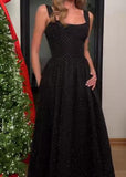 Black Halter Shiny Elegant Dress