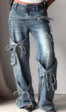 Lace-up Bow Jeans