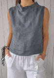 Solid Color Sleeveless Top