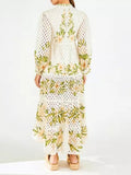 SS24 Floral Long Sleeve Midi Dress