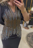 Black Gold Sequin Dress