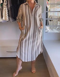 Striped Shirt Dress