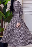 Elegant Plaid Skirt Set