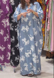 Multicolor Printed Loose Shirt Long Dress