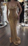 Golden Holder Floor Length Dress