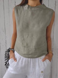 Solid Color Sleeveless Top