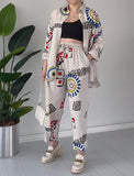 Colorful Printed Casual Suit