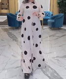 Polka Dot Shirt Long Dress