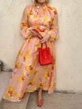 Bright Floral Midi Dress