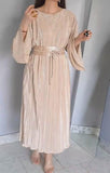 Champagne Pleated Dress