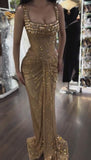 Golden Holder Floor Length Dress