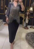 Black Gold Sequin Dress