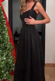 Black Halter Shiny Elegant Dress