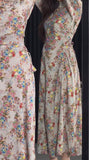 Long Slim Little Flower Dress