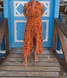 Orange Print Multi-Wear Dress