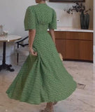 Green Polka Dot Shirt Dress