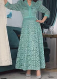 Solid Color Lace Elegant Long Dress