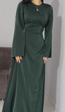 Dark Green Silk Dress