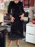 Black Sequin Dress