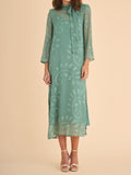 Aqua Green Elegant Midi Dress