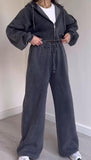 Dark Gray Soft Denim Suit