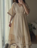Light-colored Lined Loose Dress