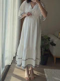 Light-colored Lined Loose Dress