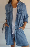 Long Soft Denim Jacket