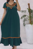 Green Stretchy Loose Dress