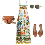 Fancy Floral Vacation Dress