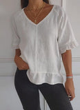 V-neck Ruffled Top