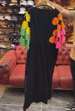 Colorful Circles Black Dress