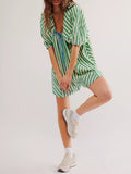 Oversized Casual Striped Romper