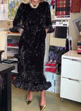 Black Sequin Dress