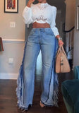 Unique Fringed Wide Leg Jeans