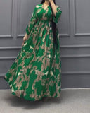 Shirt Printed Long Dress