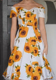 Sunflower Elegant Midi Dress