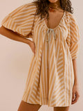 Oversized Casual Striped Romper