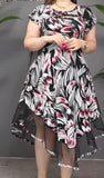 Multicolor Irregular Shape Loose Plus Size Printed Dress