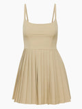 Bustier Mini Dress With Pleated Skirt