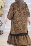 Leopard-Print Loose Dress