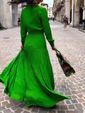 Apple Green Loose Casual Dress