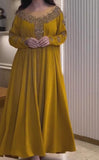 Yellow Glitter Loose Long Dress