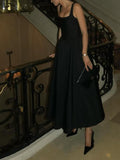 Elegant Black Midi Dress For Events